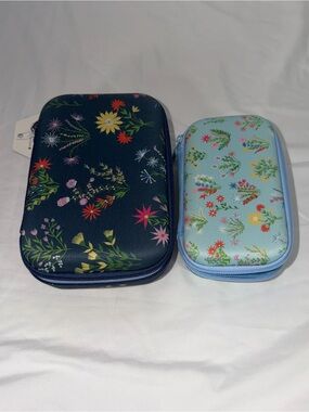 NWT Missouri Star Ingrid's Wildflowers Nesting Zipper Cases (2pk)